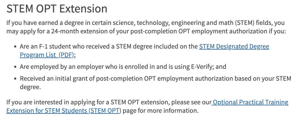 STEM OPT